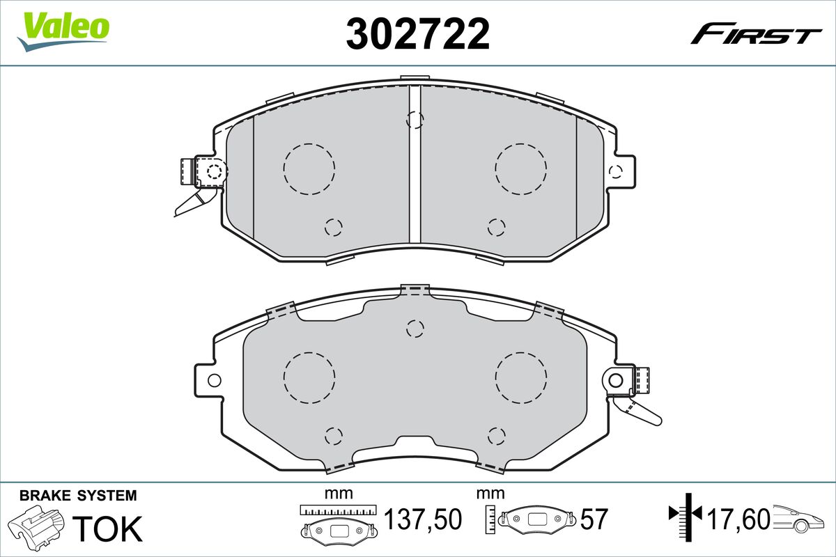 VALEO Fékbetét, mind 302722_VALEO